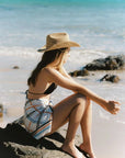 Land Essentials Check Sarong Sunrise Cotton
