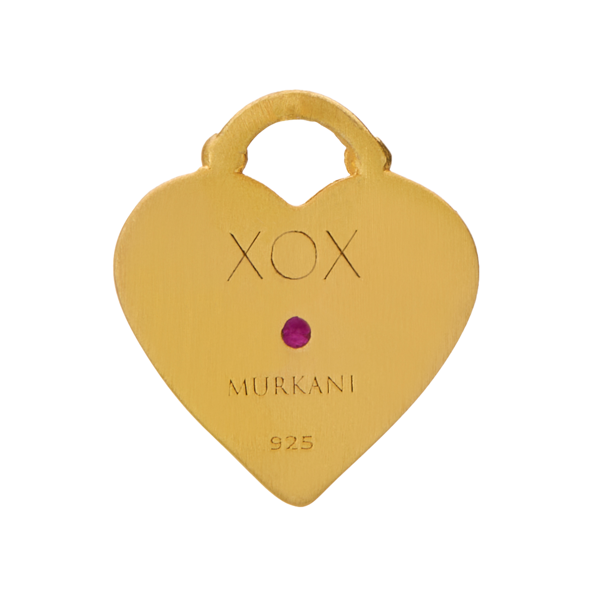 Murkani Love You Large Heart Hoop Earring Gold