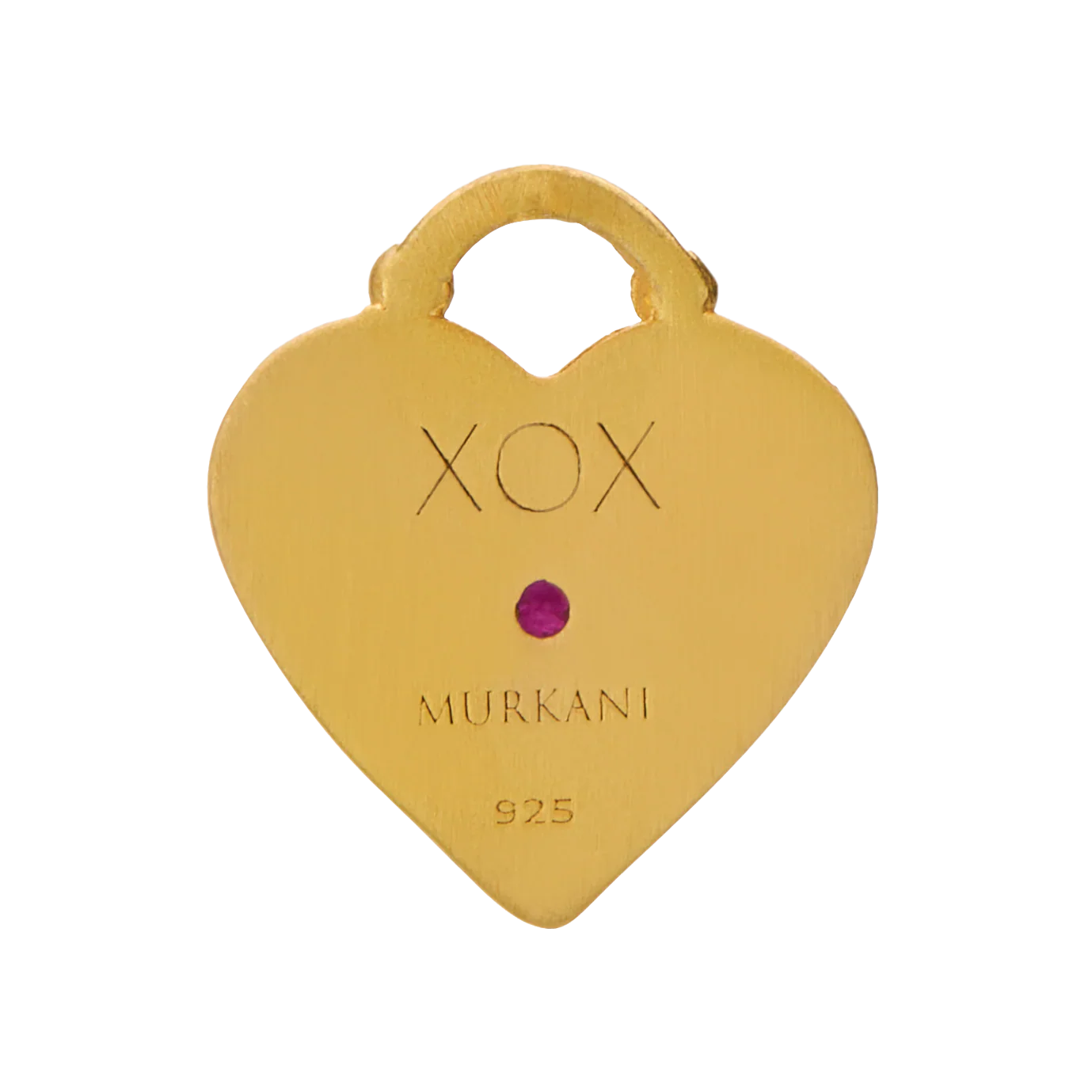 Murkani Cosmic Love Large Love You Heart Earrings Gold
