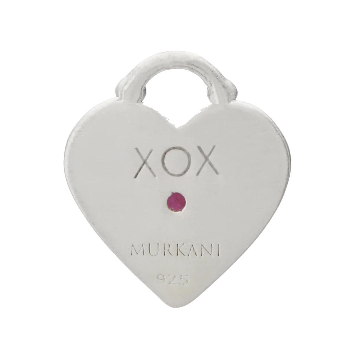 Murkani Cosmic Love Large Love You Heart Necklace Silver