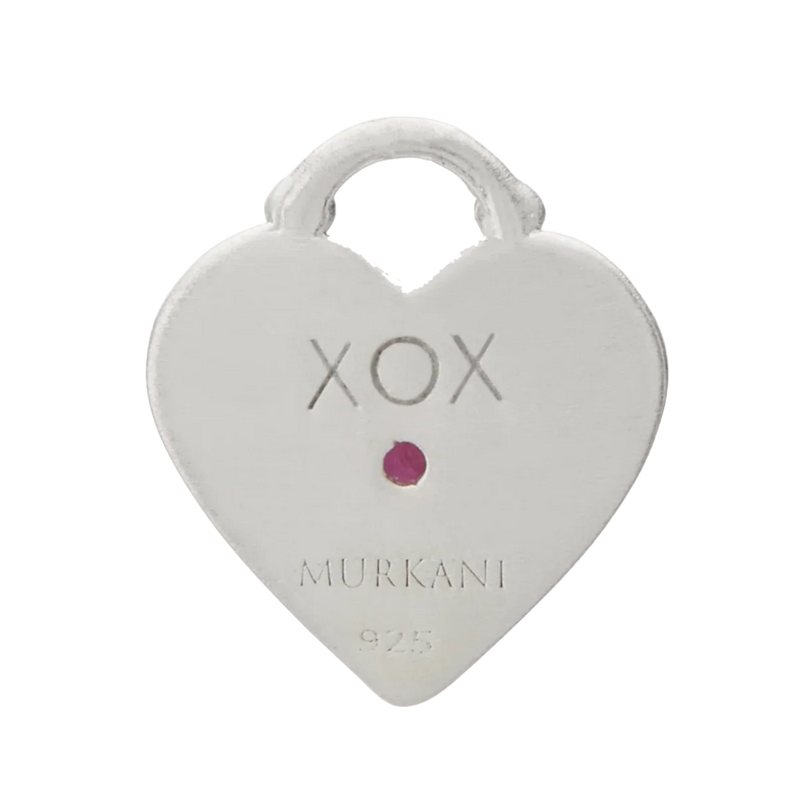 Murkani Cosmic Love Large Love You Heart Necklace Silver