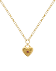 Murkani Cosmic Love Large Love You Heart Necklace Gold