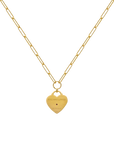 Murkani Cosmic Love Large Love You Heart Necklace Gold
