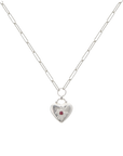 Murkani Cosmic Love Large Love You Heart Necklace Silver