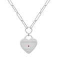 Murkani Cosmic Love Large Love You Heart Necklace Silver