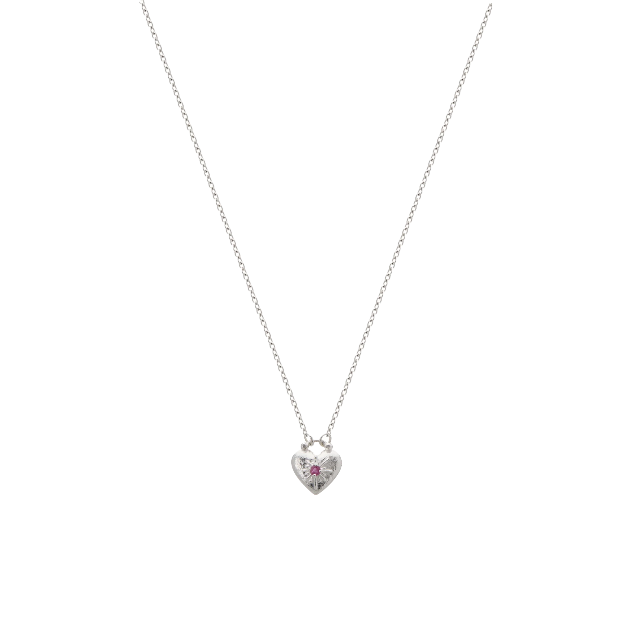 Murkani Love You Small Heart Necklace Silver
