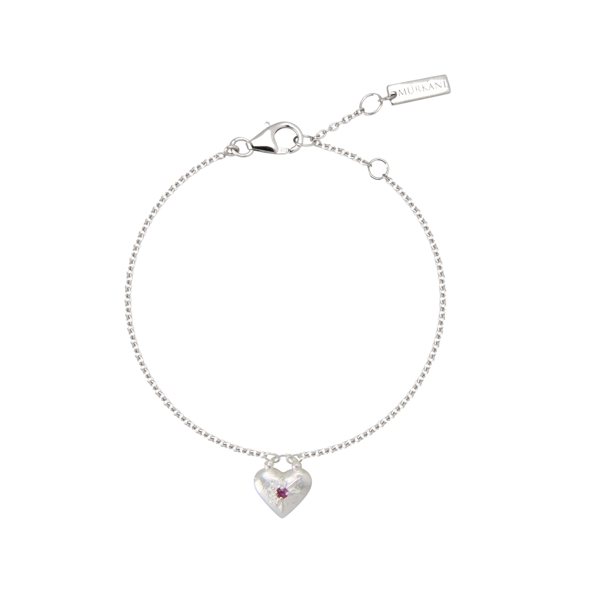 Murkani Love You Small Heart Bracelet Silver