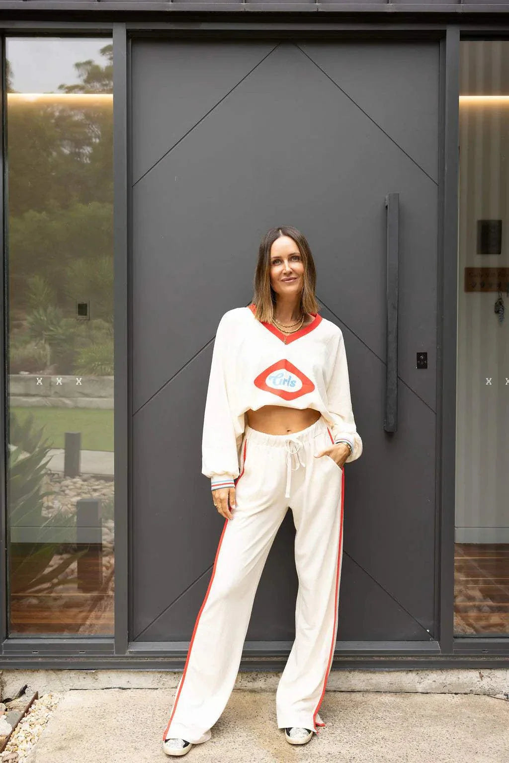  Luna Lane The GRLS Racer Pants Cream