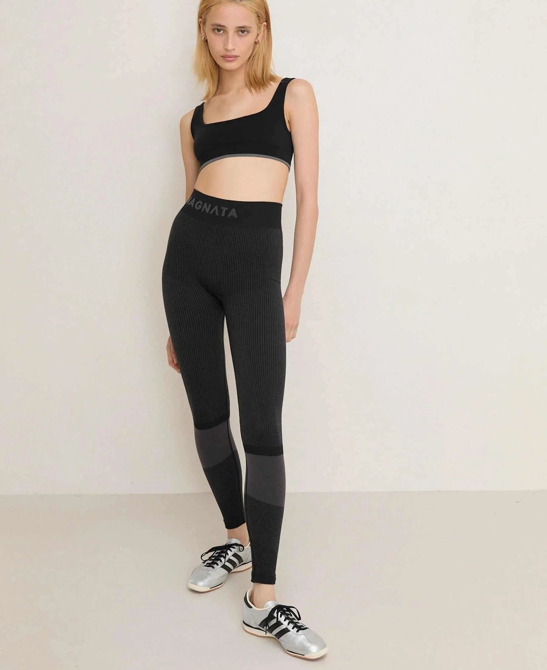 Nagnata Fine Rib Wool Bralet Black