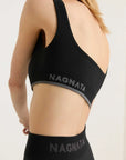 Nagnata Fine Rib Wool Bralet Black