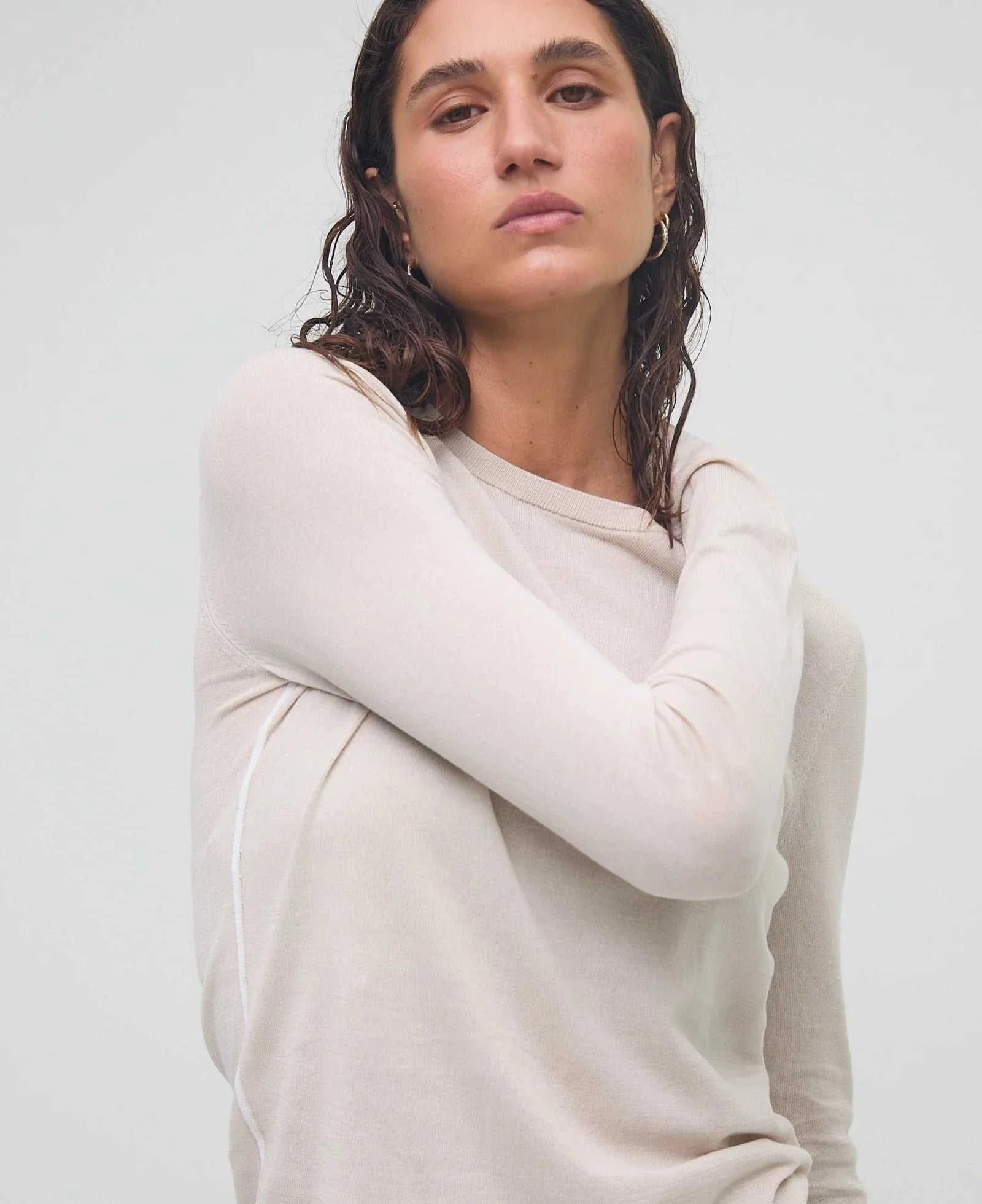 Nagnata Essentials Long Sleeve Top Moonbean 