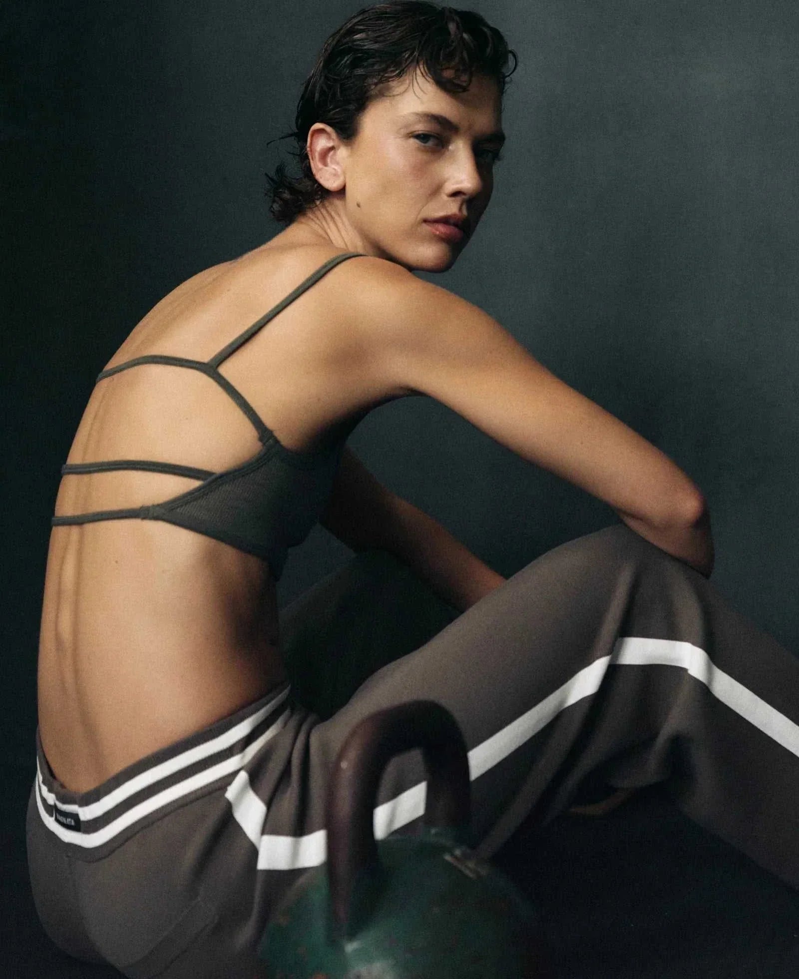 Nagnata Strap Back Wool Bralet Grove