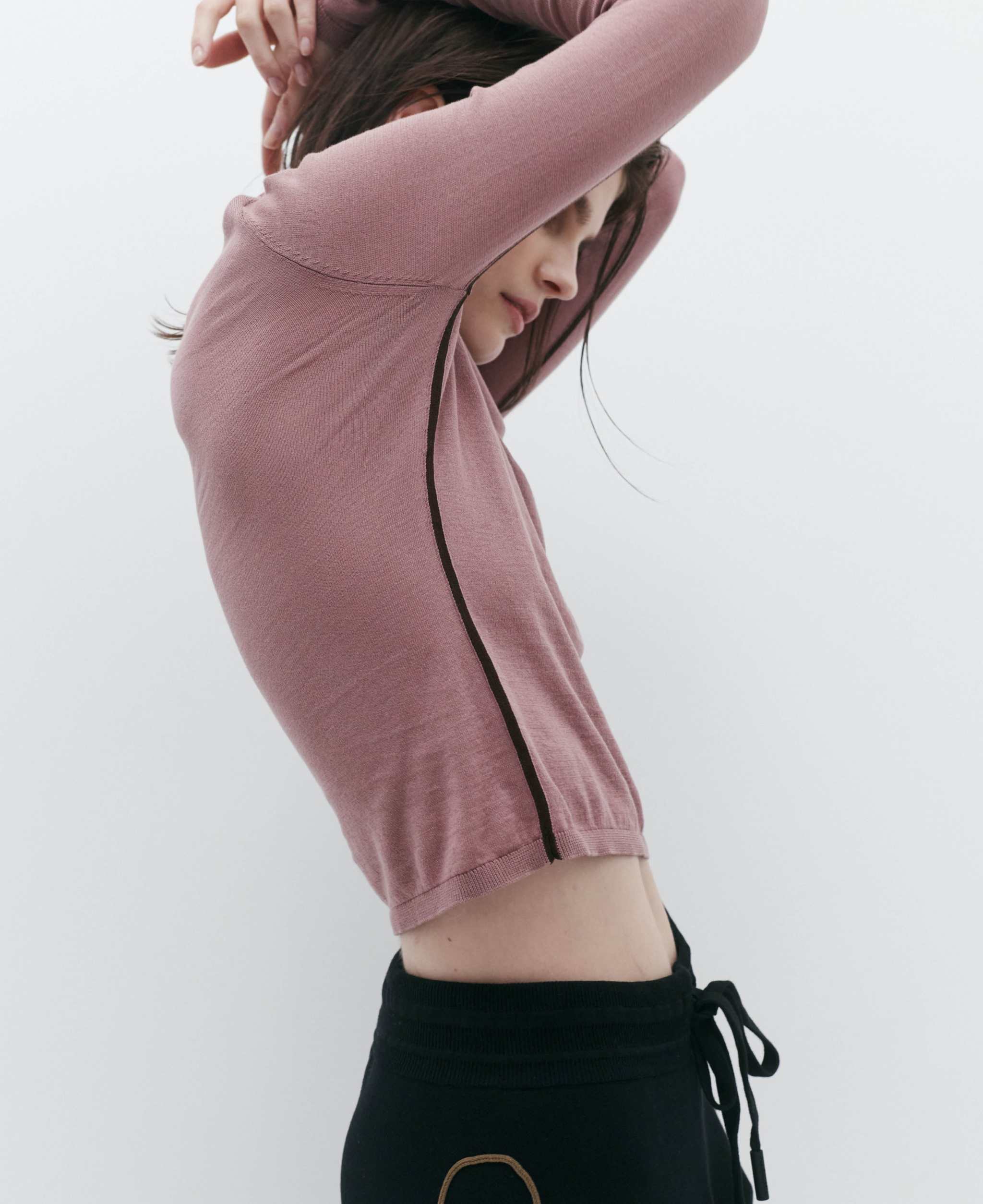Nagnata Essentials Long Sleeve Top Rose