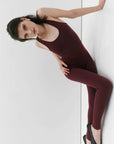 Nagnata Classic Wool Rib Legging Mulberry