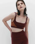 Nagnata Organic Colour Block Bralet Mulberry