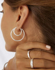 Arms of Eve Sebastian Silver Hoop Earrings