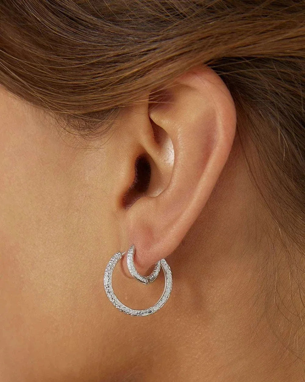 Arms of Eve Arabella Silver Hoop Earrings