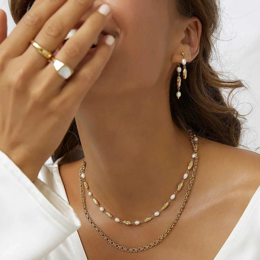 Arms of Eve Mimi Pearl and Gold Earrings