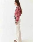 Maison Hotel Leandra Blouse Flamingo Grooves Hot Pink