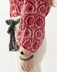 Maison Hotel Leandra Blouse Flamingo Grooves Hot Pink