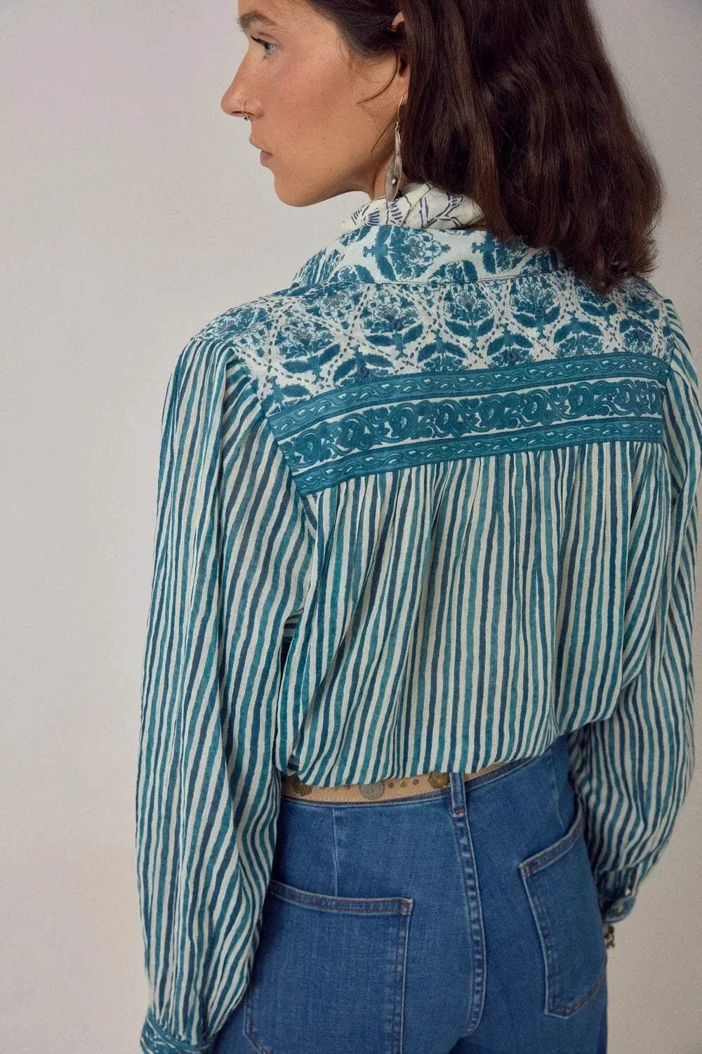 Maison Hotel Maria Shirt Mediterranean Stripes Blue Ink