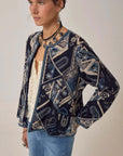Maison Hotel Pati Jacket Blue Mosaic