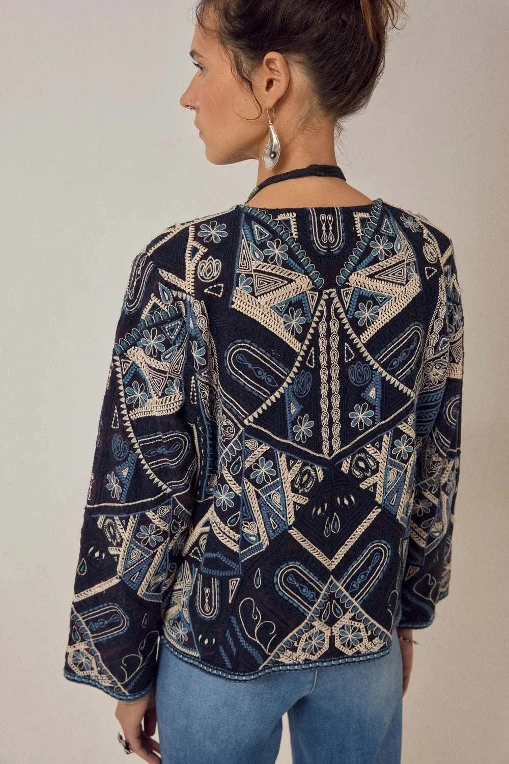 Maison Hotel Pati Jacket Blue Mosaic