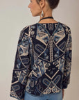 Maison Hotel Pati Jacket Blue Mosaic