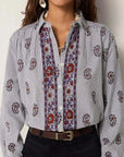 Maison Hotel Sophie Blouse Striped Meadow