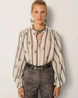 Maison Hotel Perla Blouse Ivory Paisley