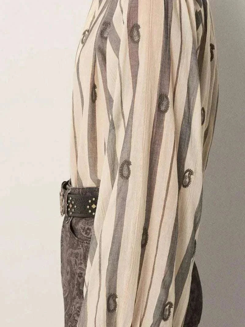 Maison Hotel Perla Blouse Ivory Paisley