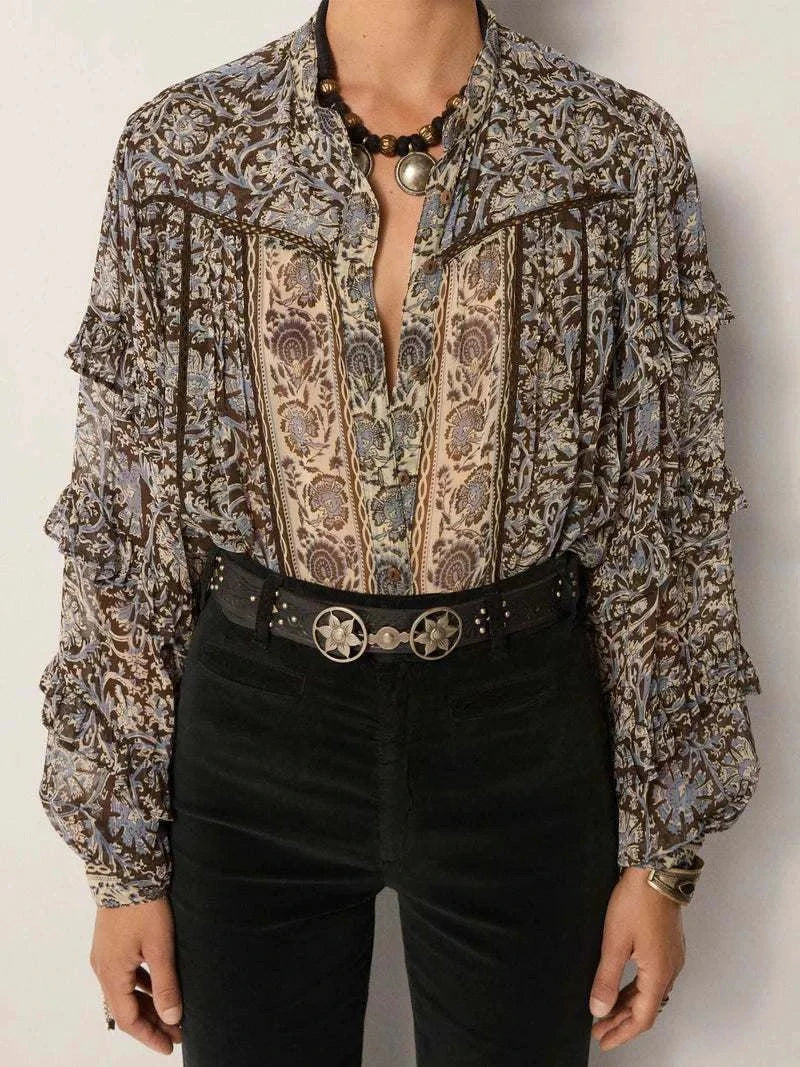 Maison Hotel Camilla Blouse Blue Orchid
