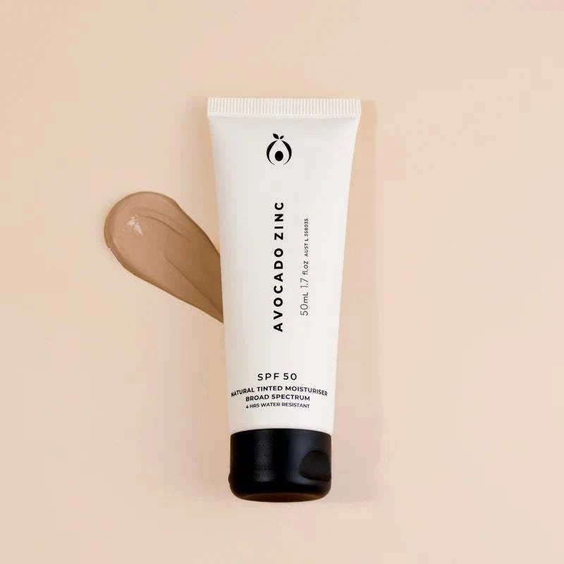 Avocado Zinc SPF 50 Natural Tinted Moisturiser Medium Dark