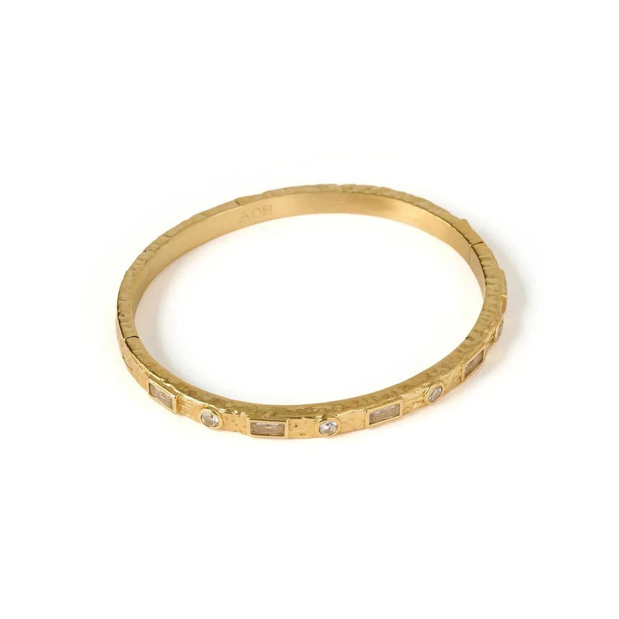 Arms of Eve Melrose Gold Cuff Bracelet Stone