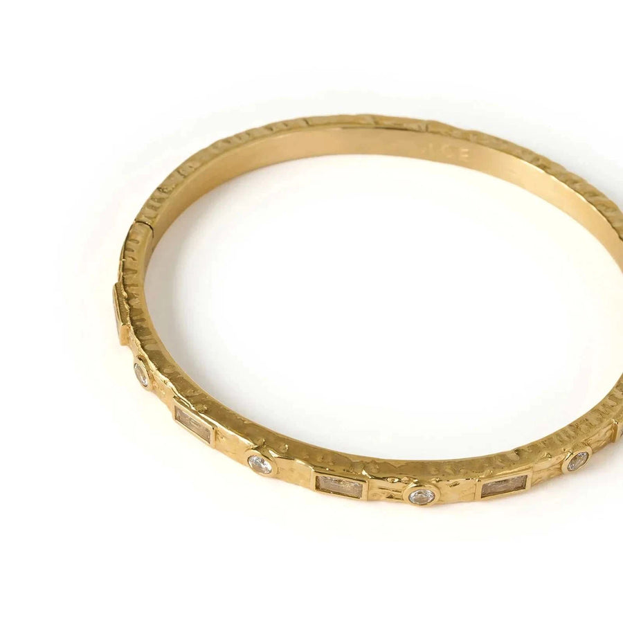 Arms of Eve Melrose Gold Cuff Bracelet Stone