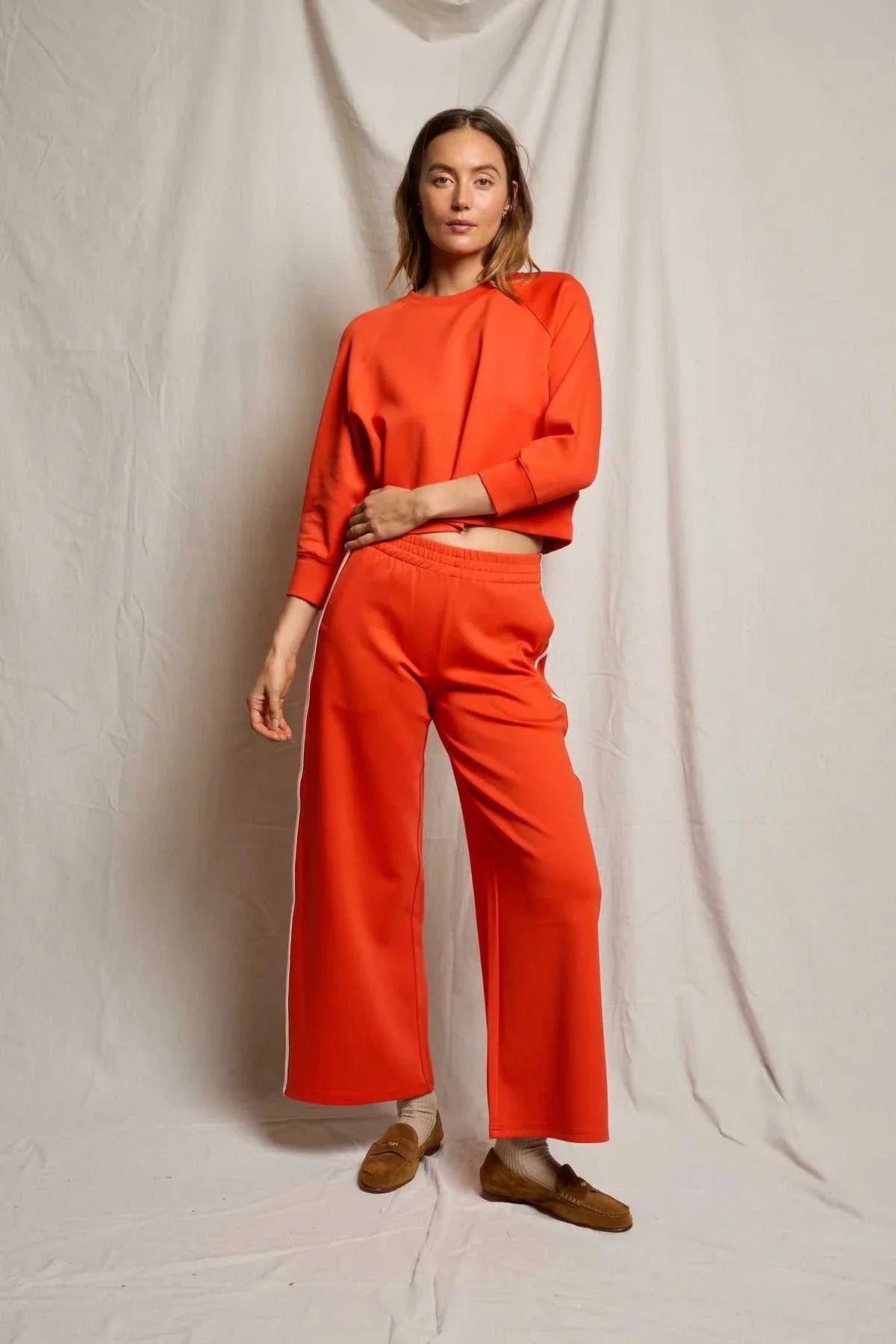 Perfectwhitetee Mikos Travel Wide Leg Pants Tomato