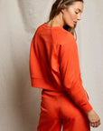 Perfectwhitetee Nell Travel Crewneck Sweatshirt Tomato