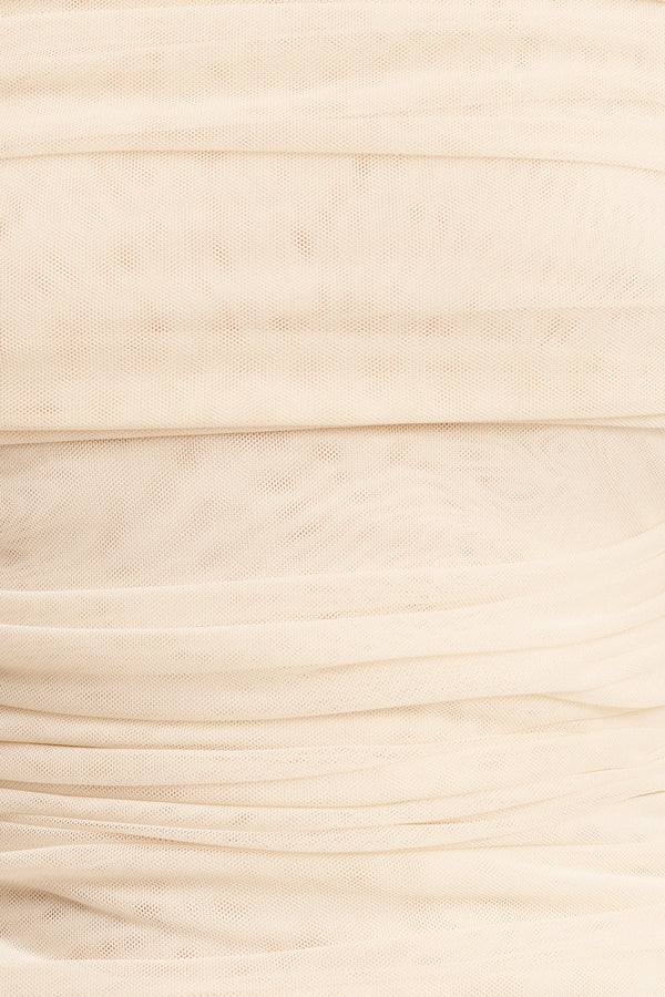 Shona Joy Mira Long Sleeve Off Shoulder Top Ivory