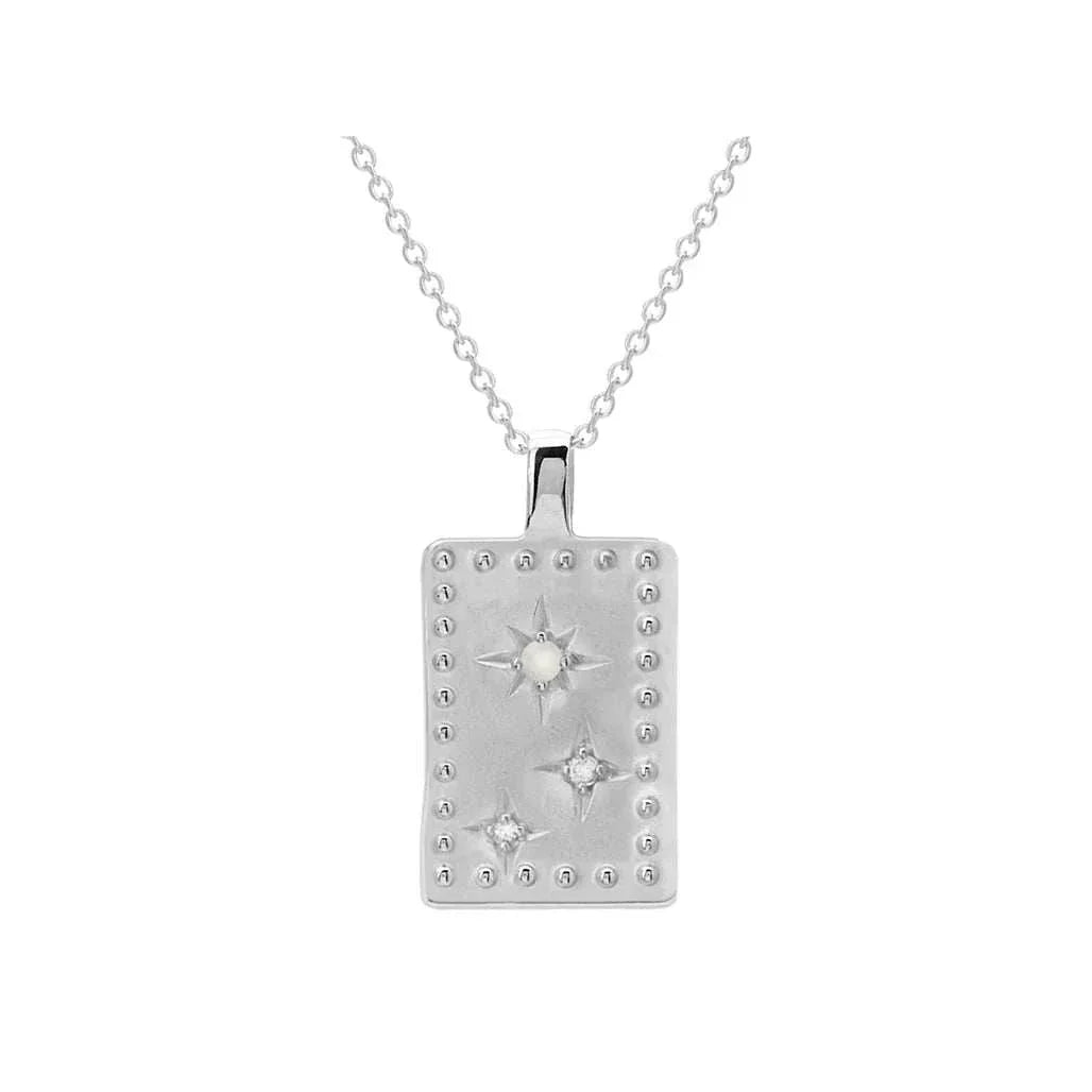 Murkani Rectangle Necklace Sterling Silver