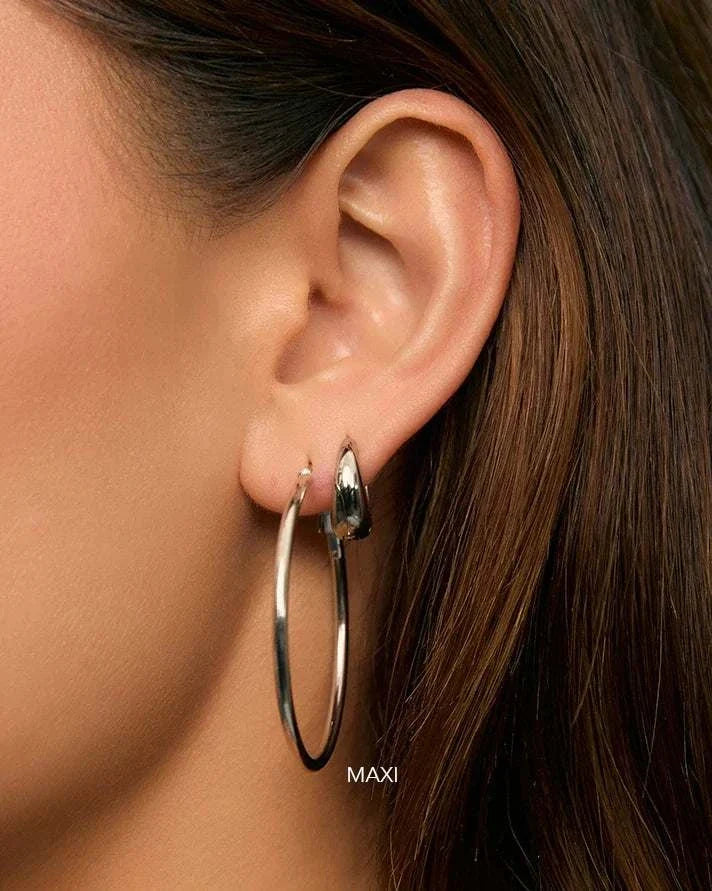 Arms of Eve Maddy Silver Hoop Earrings