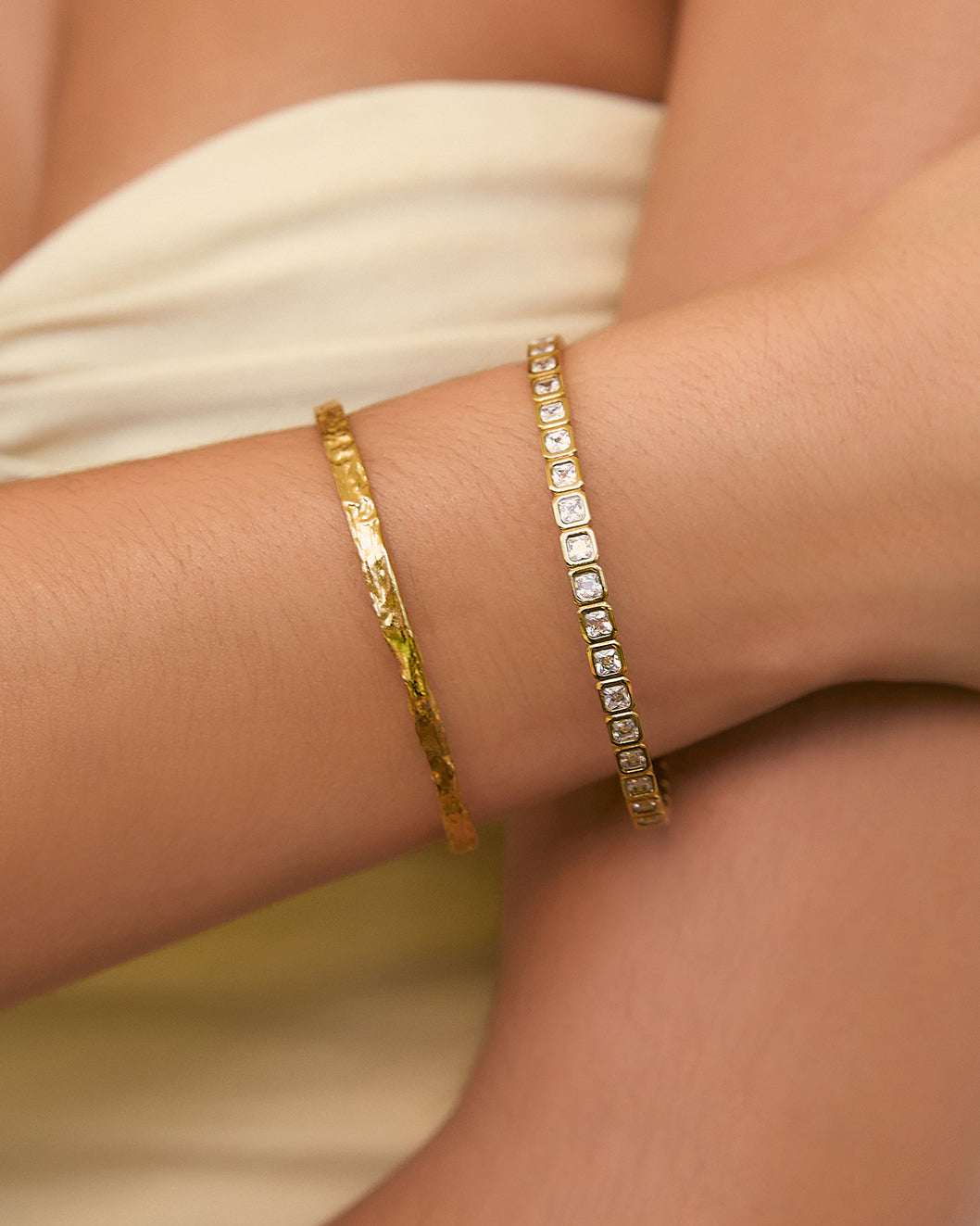 Arms of Eve Quinn Cuff Gold Stone