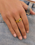 Arms of Eve Neve Gold Ring Sapphire