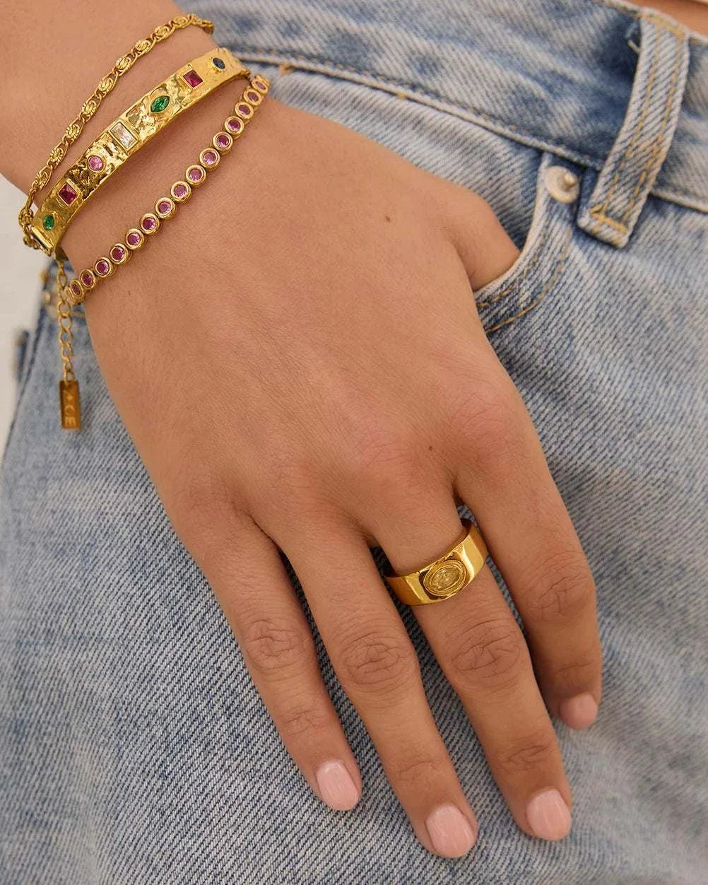 Arms of Eve Neve Gold Ring Citrine