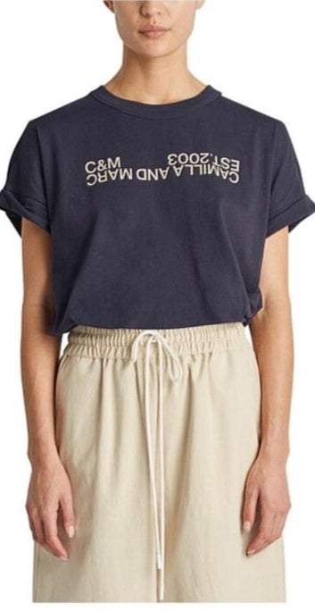 Camilla and Marc Hugo Tee French Navy