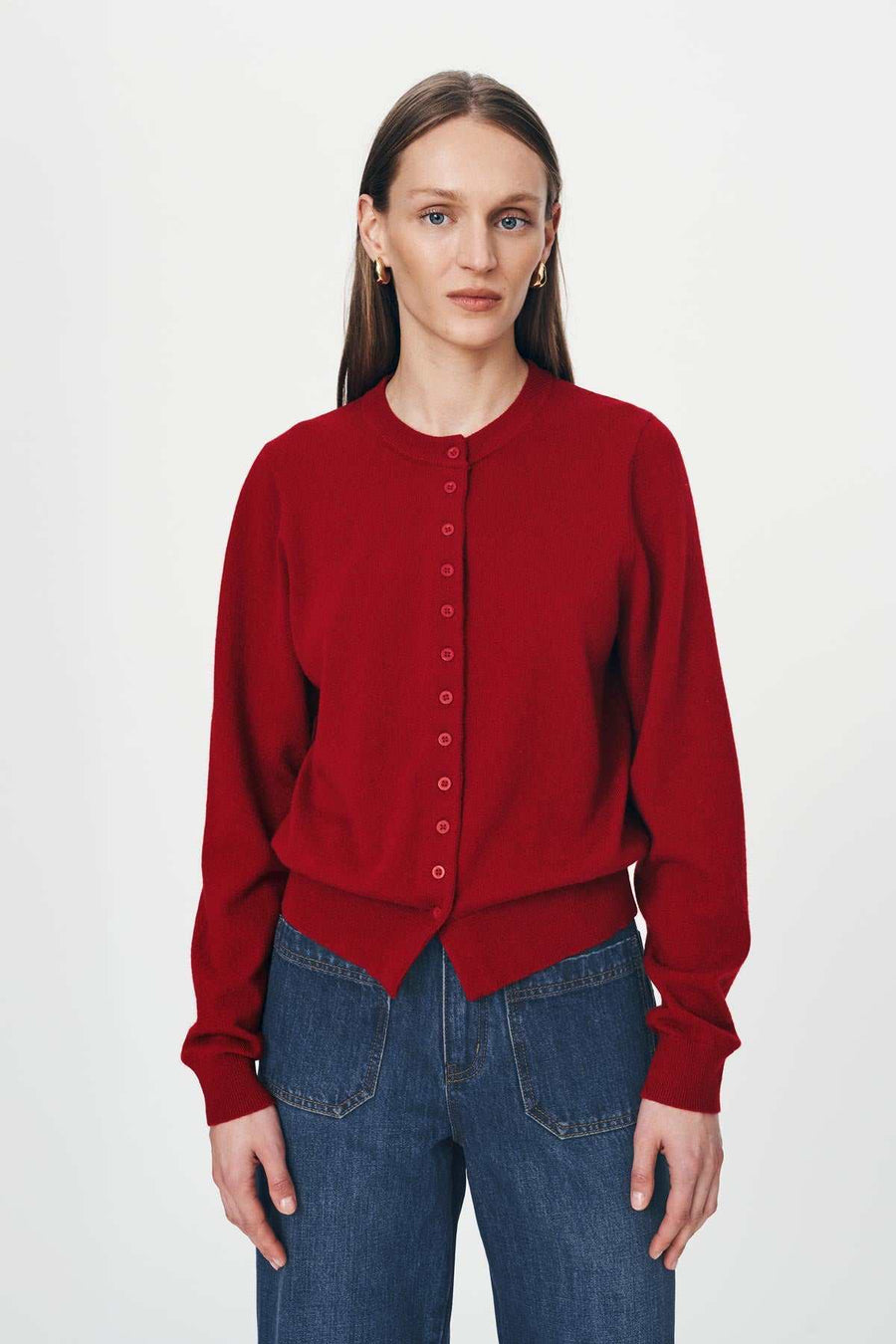 Rowie Maeve Knit Cardigan Rust Red
