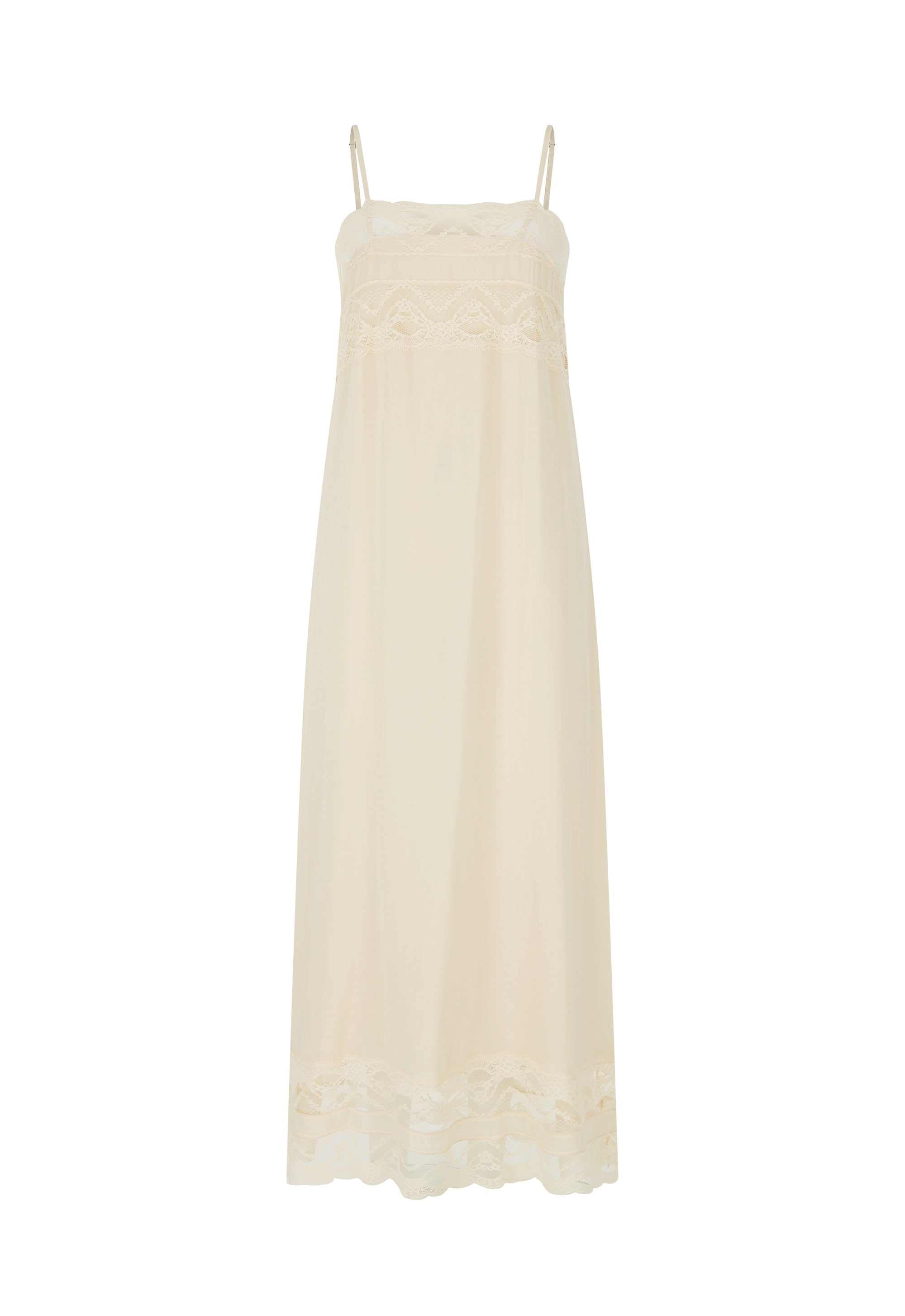 Spell Mila Lace Midi Dress Vintage Cream