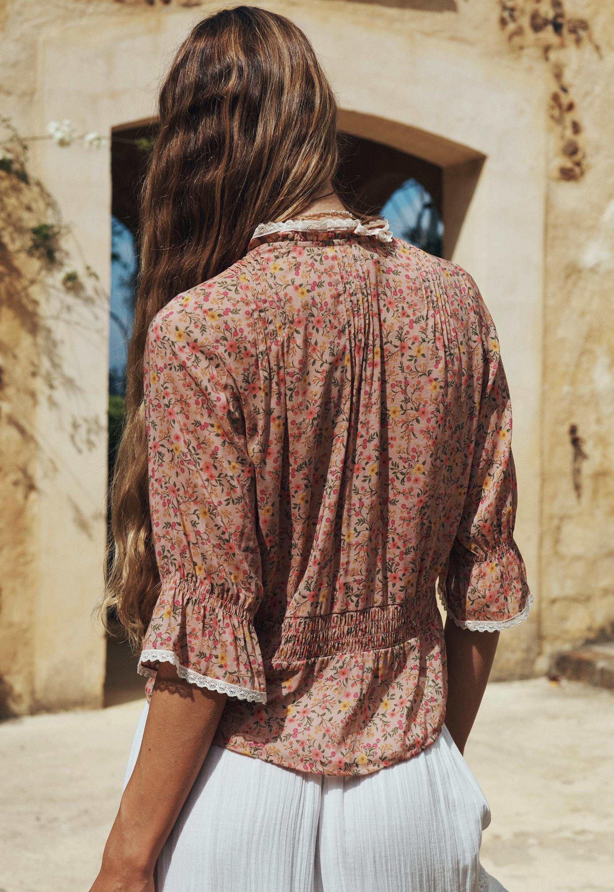 Spell Mimi Rose Blouse Pink Posey
