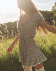 Spell Mimi Rose Mini Dress Violet Fields      