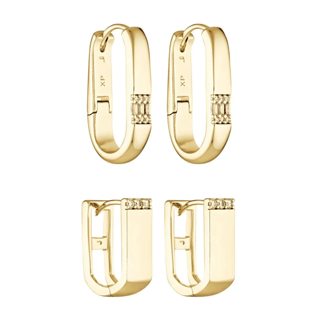 De Sur Linear Pave Earrings