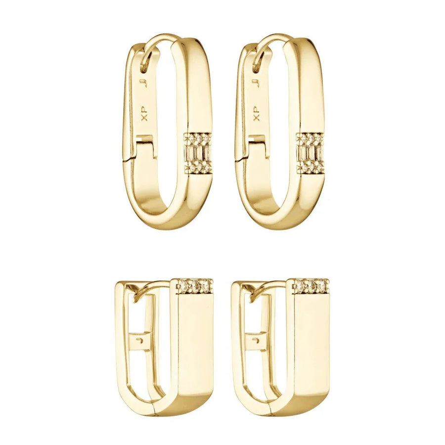 De Sur Linear Pave Earrings